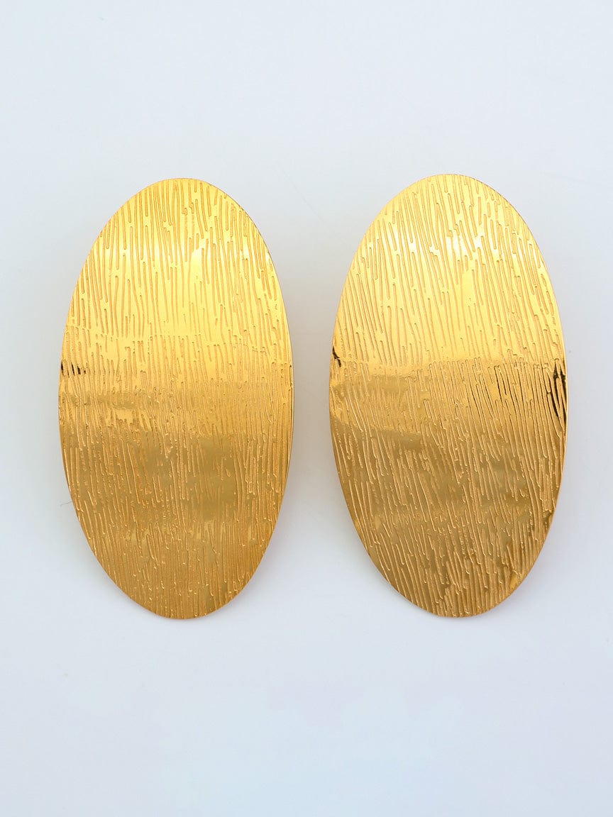 Textured Oval Earrings