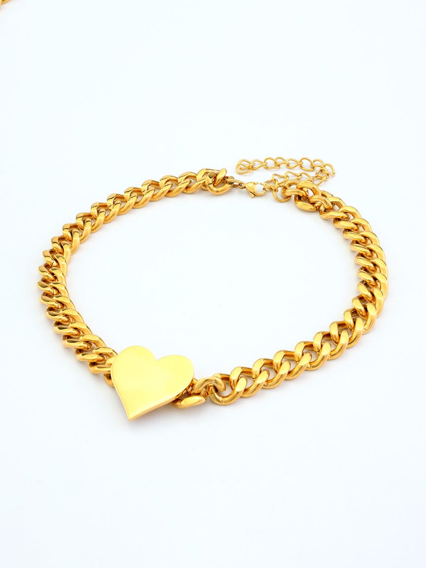 Gold Chain Heart Set