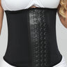 Waist view of Black Sports Latex Covered Workout Waist Trainer.
