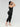 Full side view of black Full Body Shaper Buttock Lifter with a plus sized model.