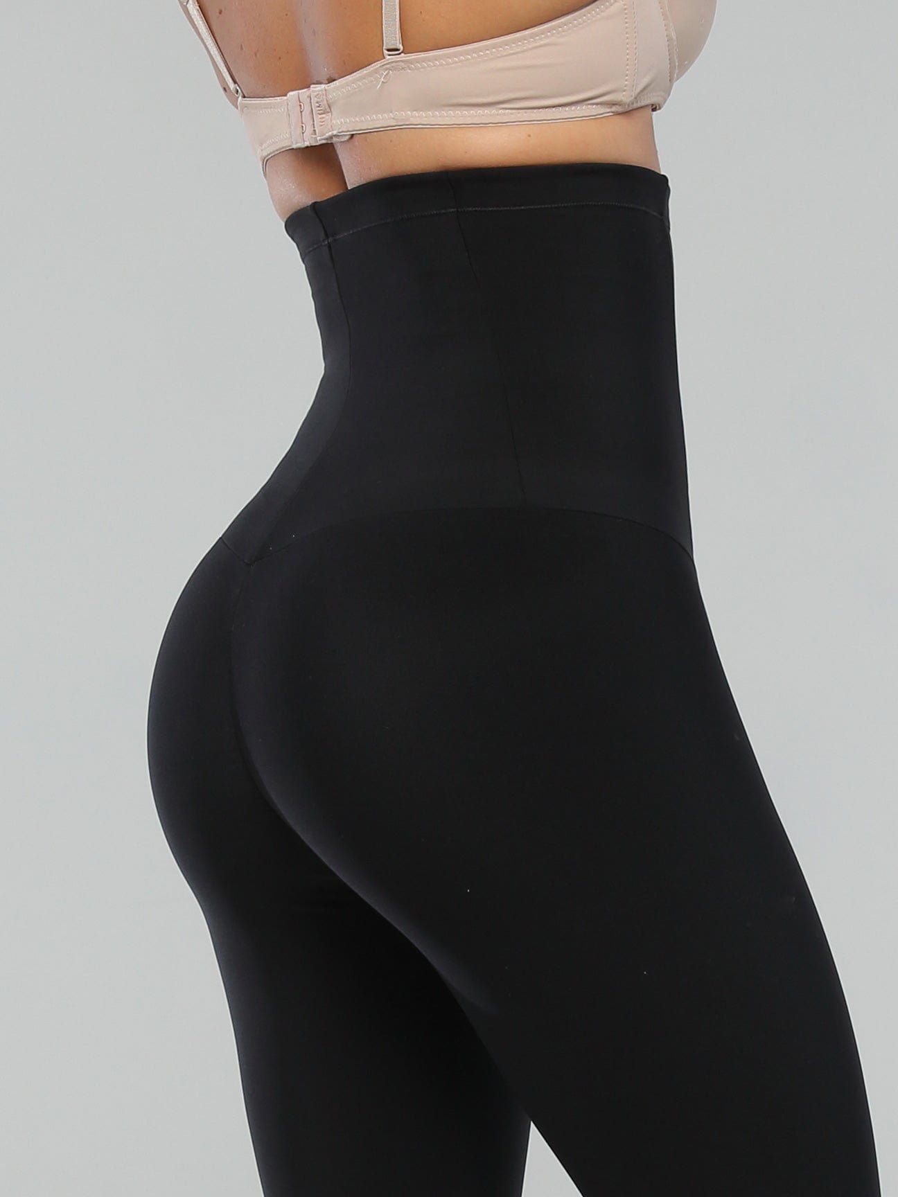 High Waisted Smoothing Leggings with Butt Lifter & Built-In Faja CBL023
