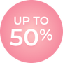 Up to 50% logo pink