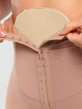 Post-surgical abdominal board insert worn inside high-waisted compression garment
