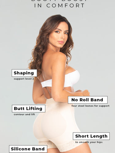 White High Waist Natural Butt Lifters Comfort Features