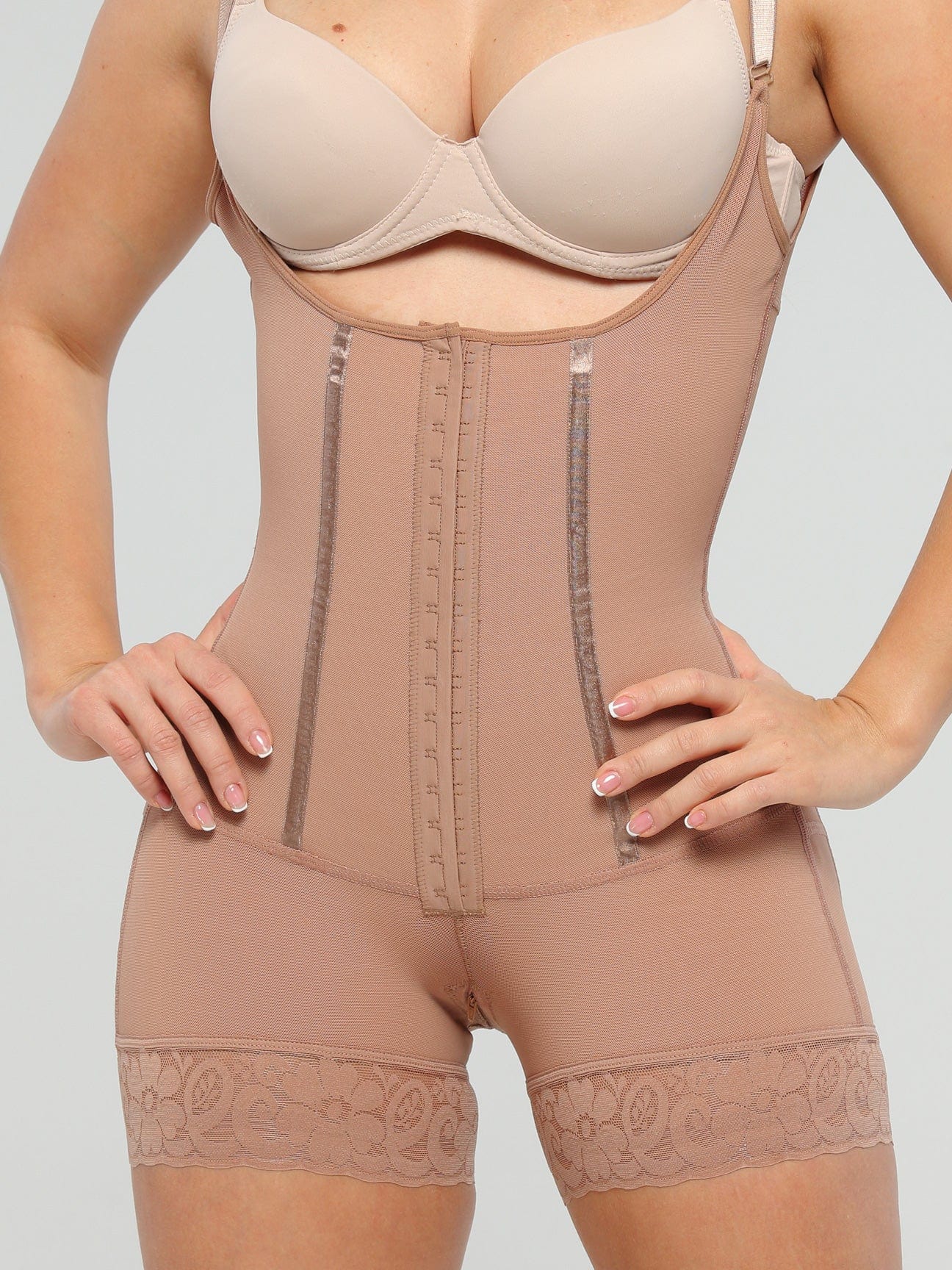 Double Fixed Waist Trainer Patchwork Hourglass Body Shapewear