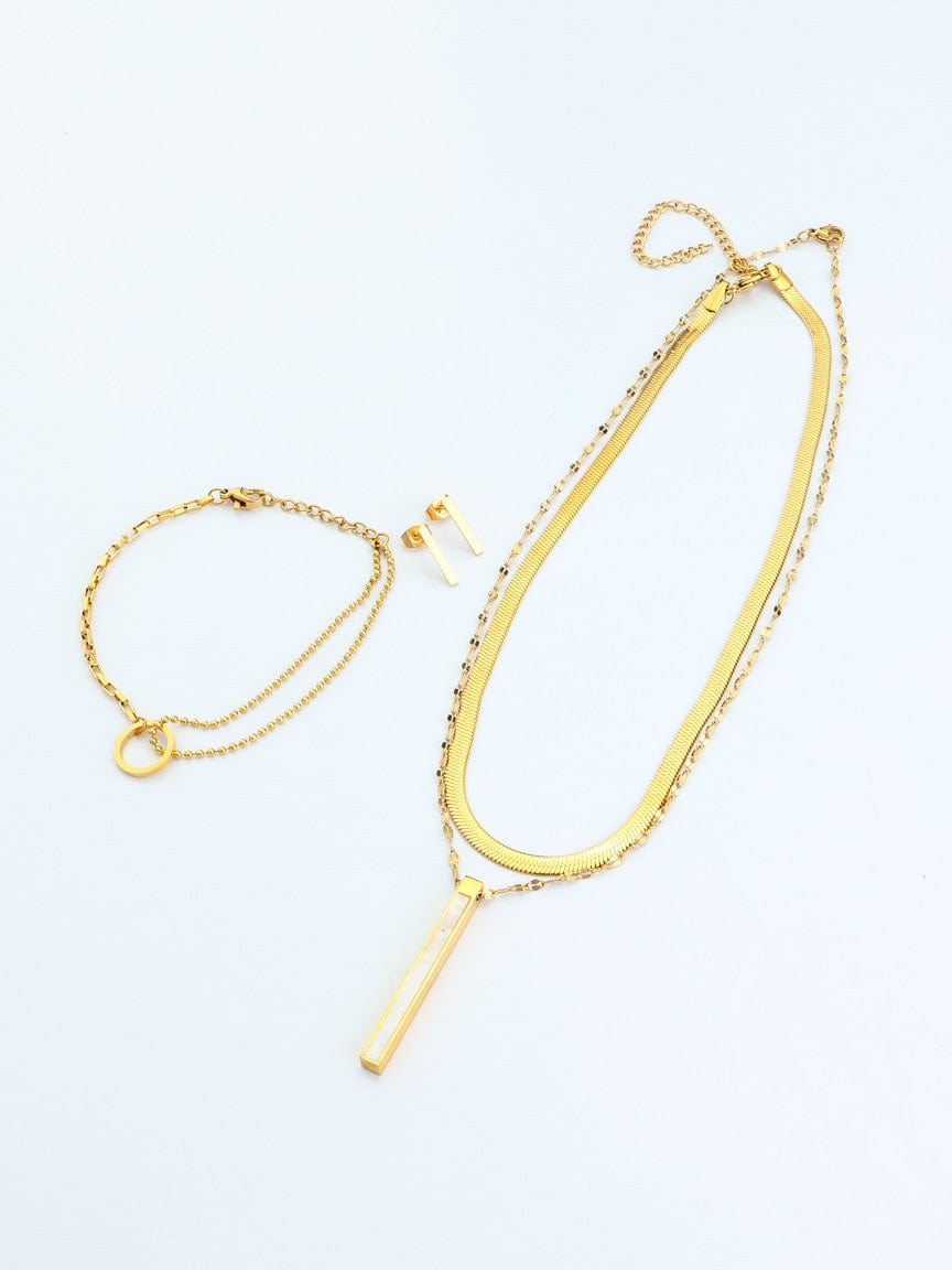 Pearly Bar Gold Set