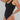 Black Shapewear Bodysuit with Tummy Control center body view.