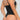 Black Shapewear Bodysuit with Tummy Control center body back side view.