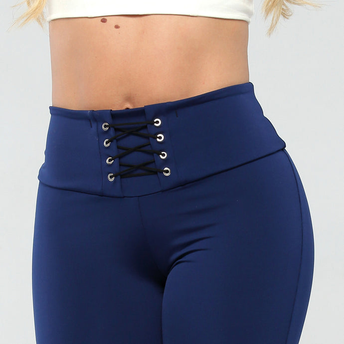 Front view of Blue leggings