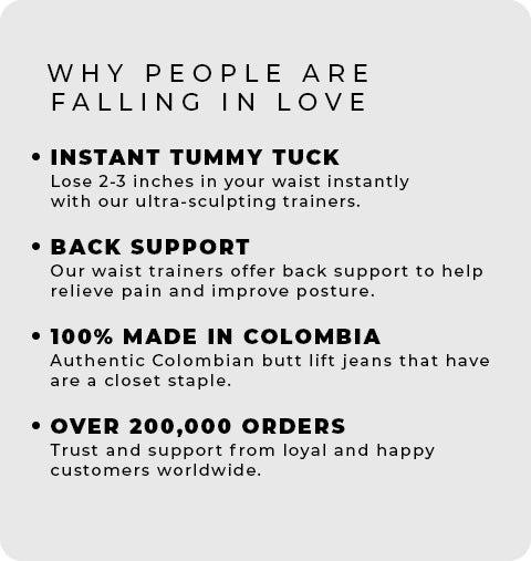 Why people love waist trainers, instant tummy tuck, back support, 100% authentic and over 200,000 orders.