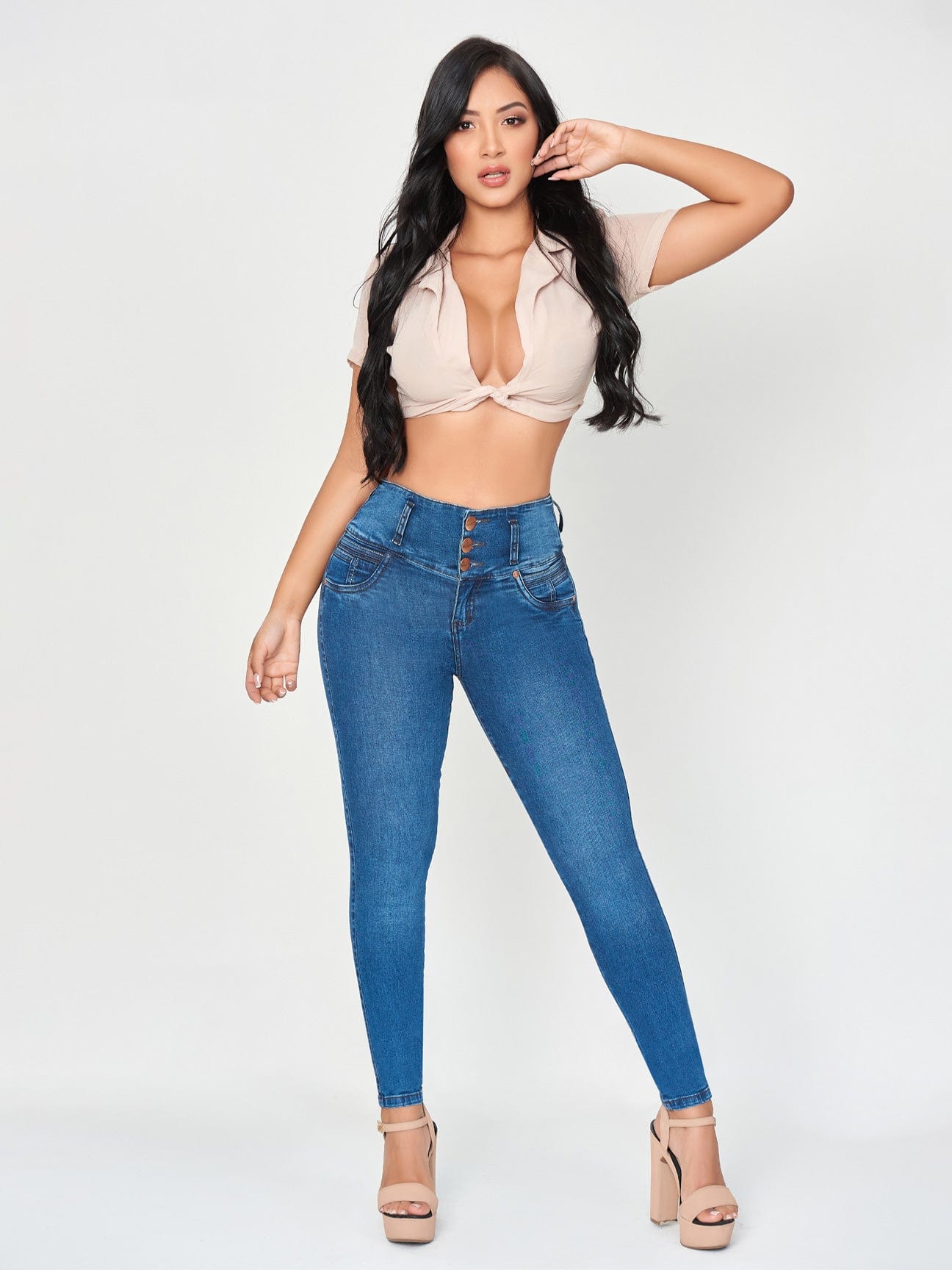 Girlfriend Butt Lift Skinny Jeans 13334