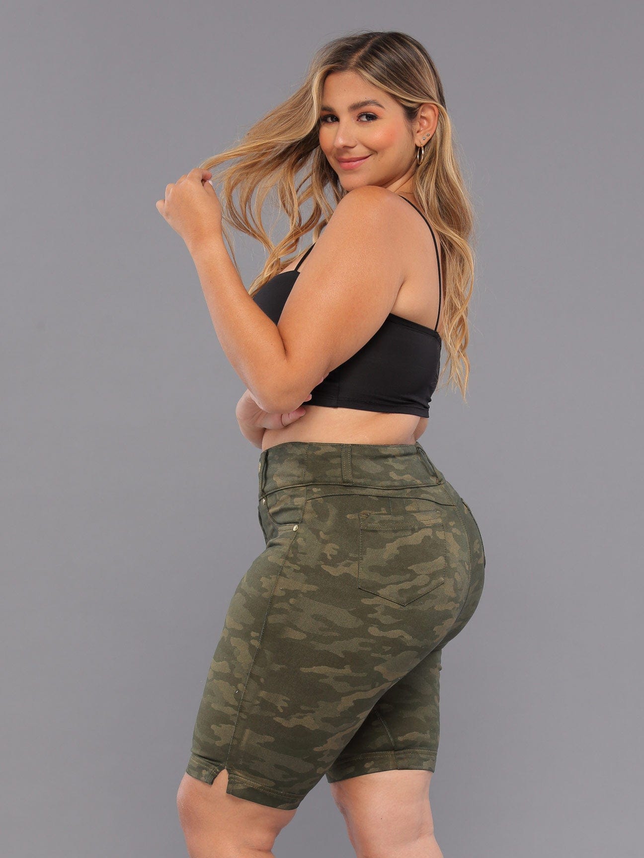 Bermudas Jean Levanta Cola Chica Soldado 14216