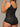 Back view of the black invisible body suit with panty.