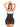Front view of a model wearing black Everyday Shapewear with Short and Side Zipper NS046.