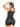Back view of a model wearing black Everyday Shapewear with Short and Side Zipper NS046.