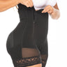 Side view of the black Everyday Shapewear with Short and Side Zipper NS046 showing zipper.