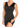 Front view of Black Sculpting Full Body Shaper with Bra and Hooks.
