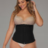 Strapless Waist Cincher Corset full body front view plus sized model.