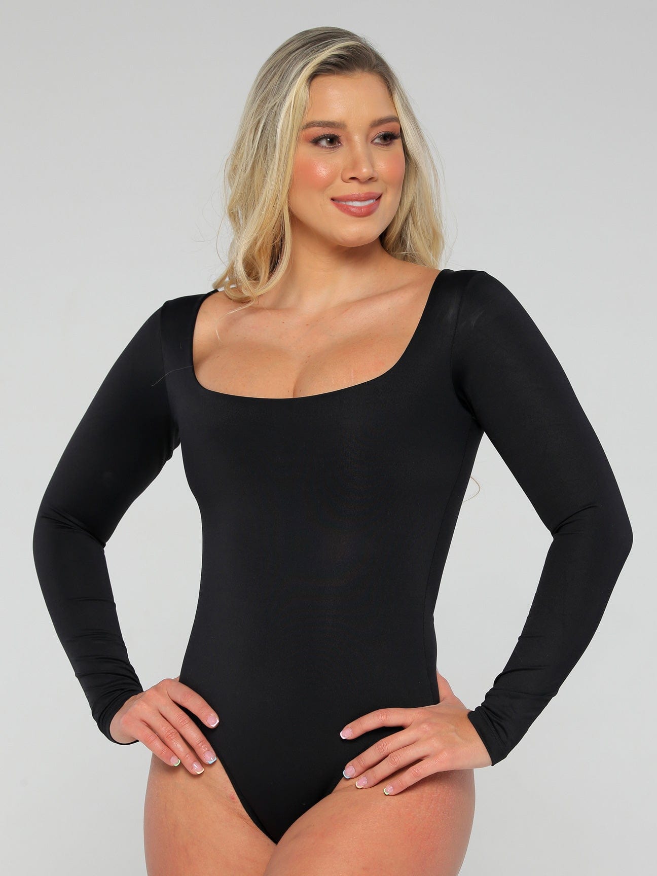 Shaping Long Sleeve Bodysuit with Tummy Control NS502