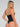 Shaping One Shoulder Tummy Control Bodysuit back view black color.