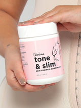 Colombiana Tone & Slim skin toning and slimming gel in 16.9 oz jar with pink label