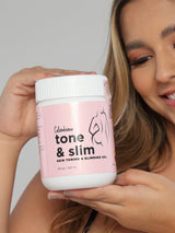 Colombiana Tone & Slim skin toning and slimming gel in 16.9 oz jar with pink label